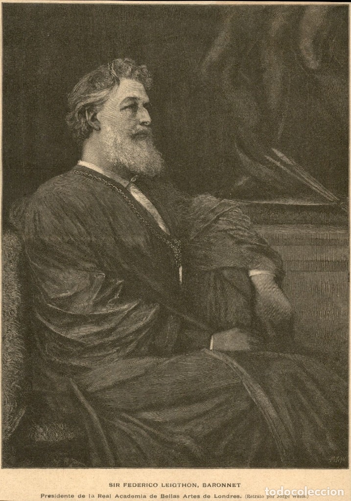 Arte: 1888 - Sir Federico Leigthon Baronnet Academia de Londres - La Ilustraci&oacute;n Iberica
