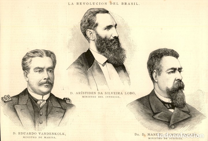 Arte: 1890 - Personajes de la Revoluci&oacute;n del Brasil - La Ilustraci&oacute;n Espa&ntilde;ola