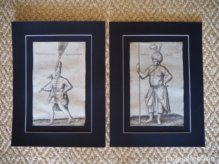 Arte: Pareja de Grabados del Siglo XVII. Imperio Otomano. Escuela Francesa - Foto 7 - 175647689