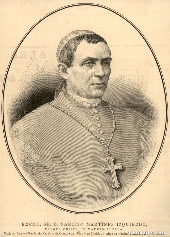 Art: 1886 - Narciso Martinez Izquierdo - Obispo Madrid - Alcala - La Ilustraci&oacute;n Espa&ntilde;ola