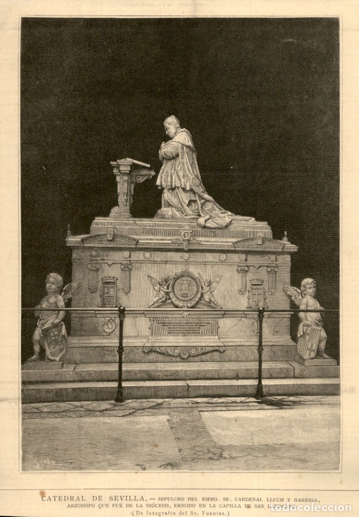 Kunst: 1886 - Sevilla - Catedral - Sepulcro cardenal Lluch y Garriga - La Ilustraci&oacute;n Espa&ntilde;ola
