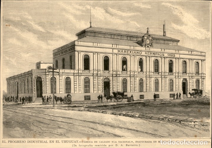 Arte: 1886 - Progreso industrial en Uruguay Montevideo Marexiano Hermanos - La Ilustraci&oacute;n Espa&ntilde;ola