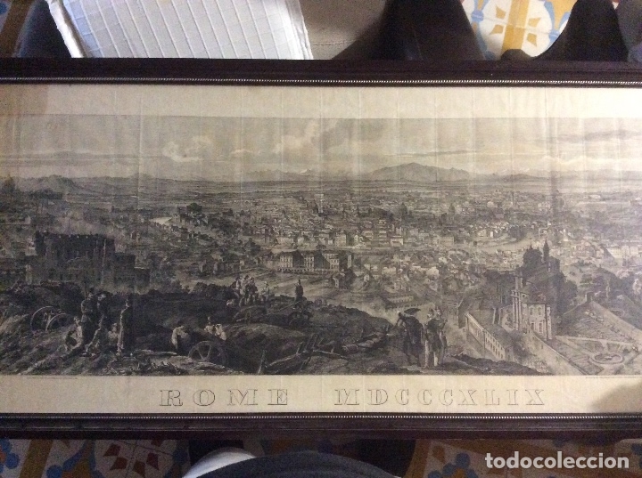 Kunst: ROME MDCCCXLIX . Panorama of Rome, Roma 100x 40 aprox enmarcado william Little