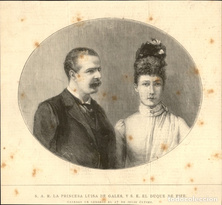 Kunst: 1889 - Princesa Luisa de Galesw y S.E. Duque de Fife - La Ilustraci&oacute;n espa&ntilde;ola