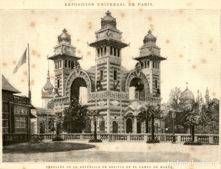 Arte: 1889 - Exposicion Universal de Paris - Pabellon de Bolivia en Campo Marte - La Ilustraci&oacute;n Espa&ntilde;ola