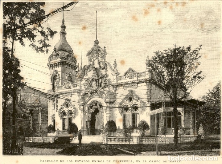Art: 1889 - Exposicion Universal de Paris - Pabellon de Venezuela - La Ilustraci&oacute;n Espa&ntilde;ola