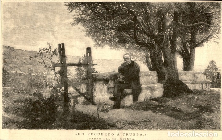 Art: 1889 - Un recuerdo a Trueba - Sr. Guinea - La Ilustraci&oacute;n Espa&ntilde;ola