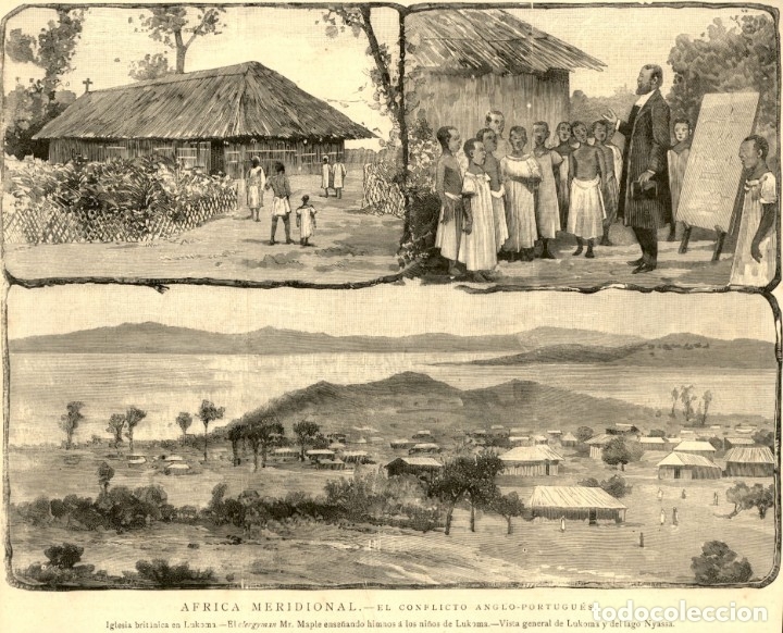Art: 1889 - Africa Meridional - Conflicto anglo portugues Lakoana - La Ilustraci&oacute;n Espa&ntilde;ola