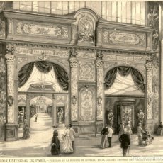 Arte: 1889 - PARIS - EXPOSICION UNIVERSAL - PABELLON DE JOYERIA - LA ILUSTRACIÓN ESPAÑOLA