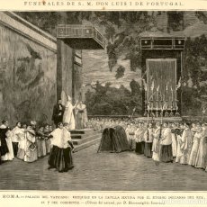 Arte: 1889 - ROMA - PALACIO DEL VATICANO - CAPILLA SIXTINA - LA ILUSTRACIÓN ESPAÑOLA