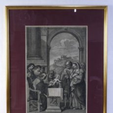Arte: GRABADO DE UN CUADRO DE GUERCINO LA CIRCUNCISIÓN DE JESUCRISTO GRABADO POR S.XVIII-XIX. Lote 178607218