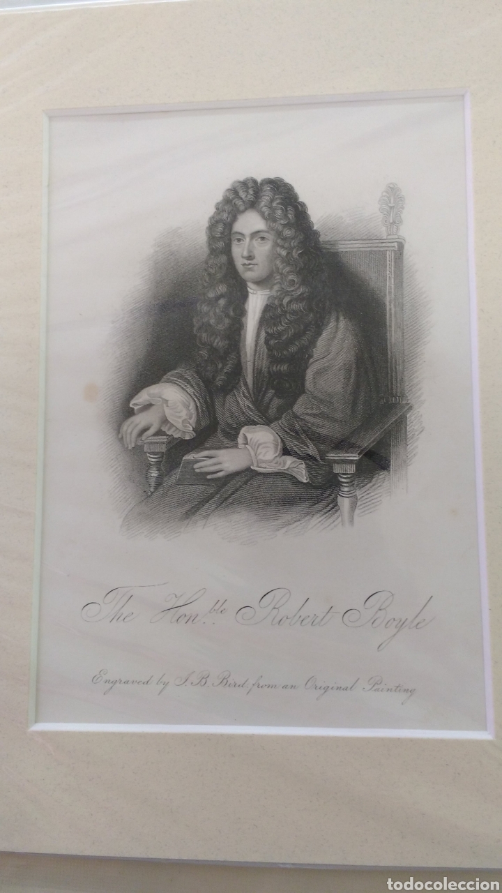 Arte: Robert Boyle. Grabado an&oacute;nimo. - Foto 2