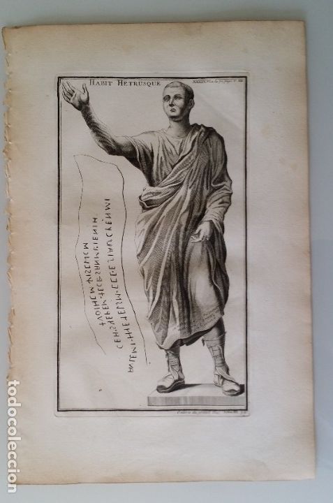 Arte: Montfaucon:  ETRUSCO /  Grabado de 1719 - Foto 2