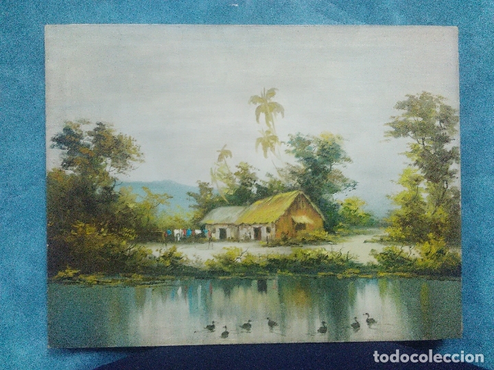 Arte: OLEO SOBRE LIENZO PAISAGE VINTAGE