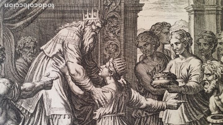 Arte: RAFAEL / CHAPERON: La reina de Saba, grabado de 1649 - Foto 6