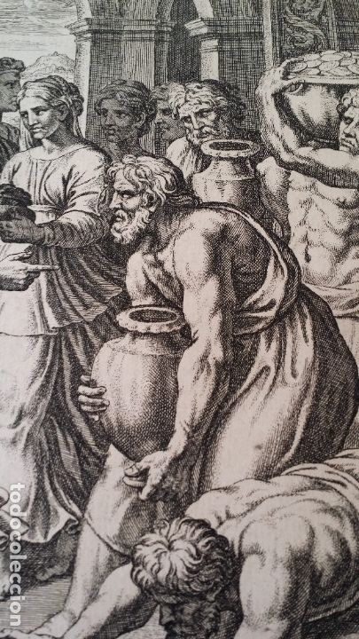Arte: RAFAEL / CHAPERON: La reina de Saba, grabado de 1649 - Foto 3