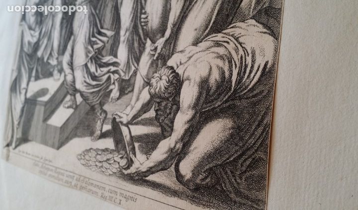 Arte: RAFAEL / CHAPERON: La reina de Saba, grabado de 1649 - Foto 4