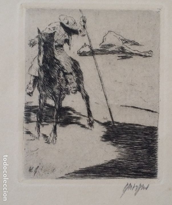 Arte: Willi GEIGER, PICADOR, del portfolio Tauromaquia / firmado / 1914