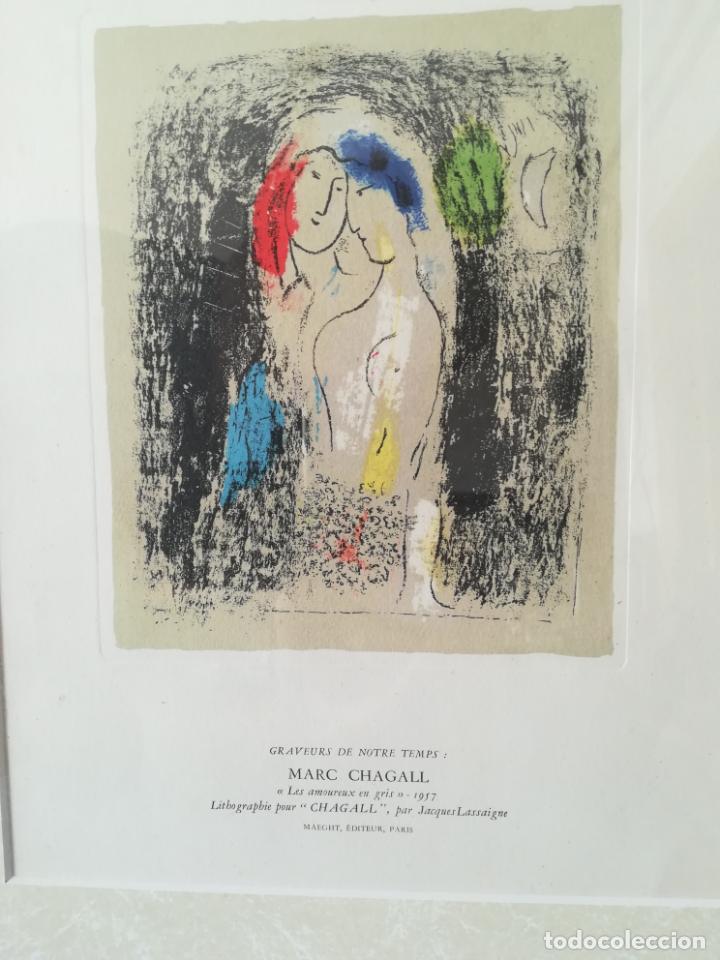 Marc Chagall Les Amoureux En Gris 1957 Graba Comprar Grabados