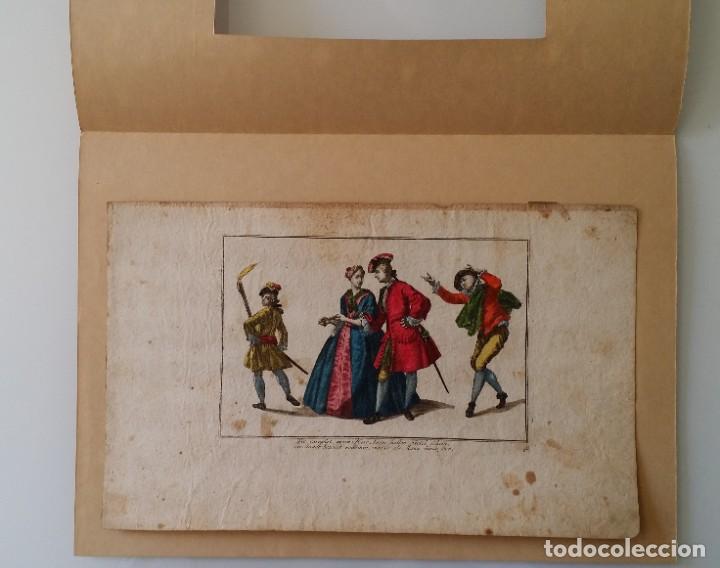Arte: Grabado coloreado excepcional, 1820 - Foto 3
