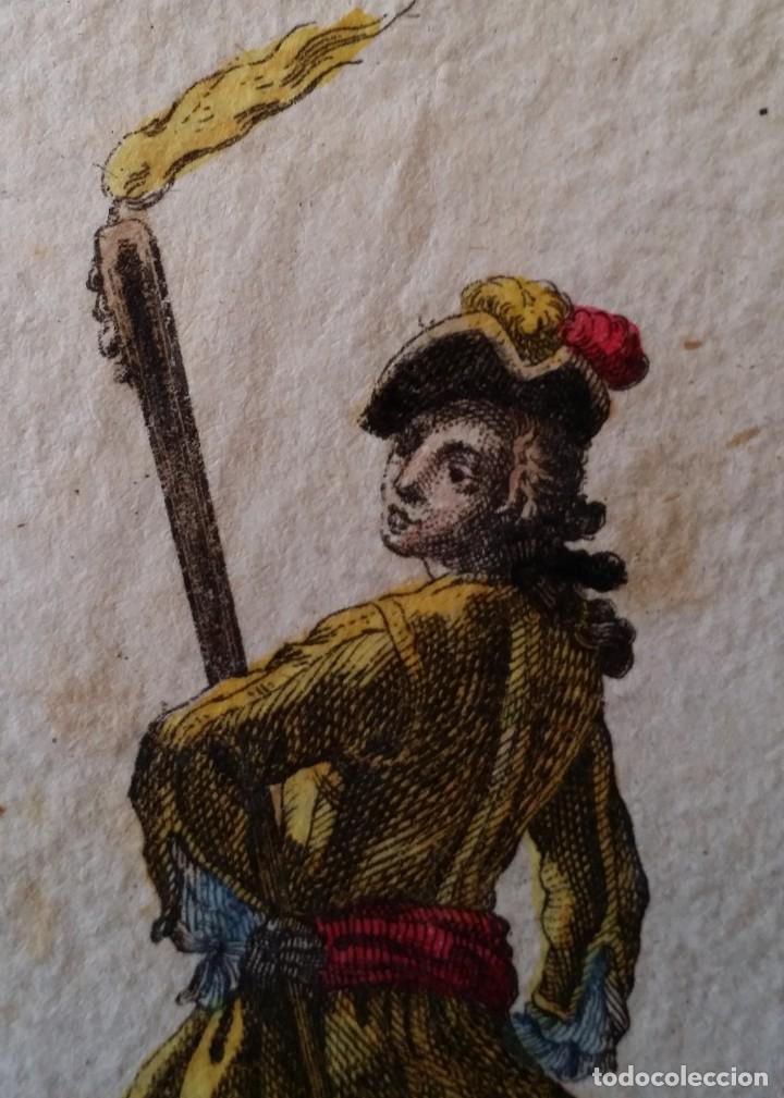 Arte: Grabado coloreado excepcional, 1820 - Foto 5