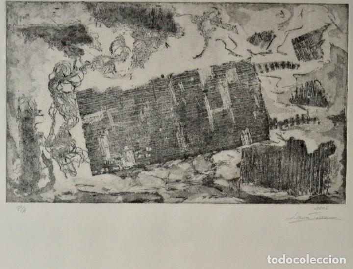 Kunst: Presagio, aguatinta y punta seca P/A de Laura Tierz, tama&ntilde;o de la plancha 49x29 cm