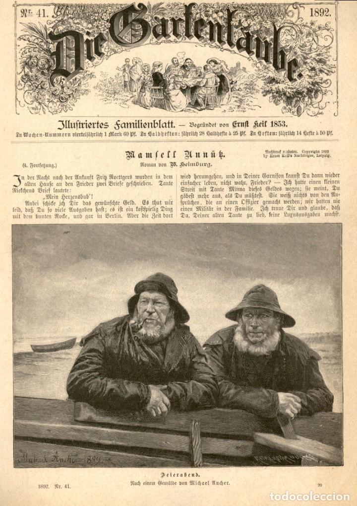 Art: 1853 - Lobos marinos con pipa - Grabado aleman de Illustriertes familienblatt
