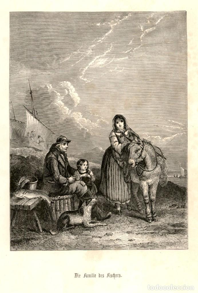 Art: 1856 - Familia de pescadores - Grabado aleman de Illustrierte Chronik der zeit