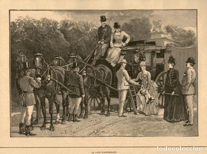 Arte: 1888 - A las carreras - La Ilustraci&oacute;n Ib&eacute;rica