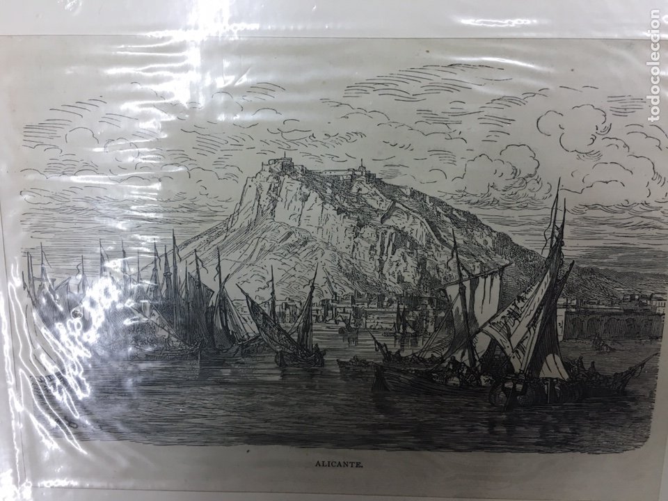 1880-GRABADO ORIGINAL. XILOGRAFÍA. ALICANTE. GUSTAVO DORÉ. (Arte - Grabados - Modernos siglo XIX)