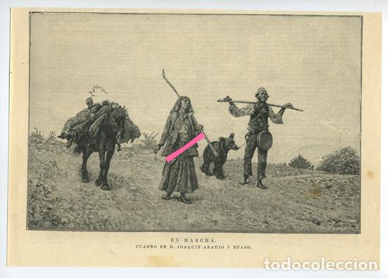 Arte: En marcha. CUADRO DE D. JOAQU&Iacute;N ARAUJO Y RUANO.