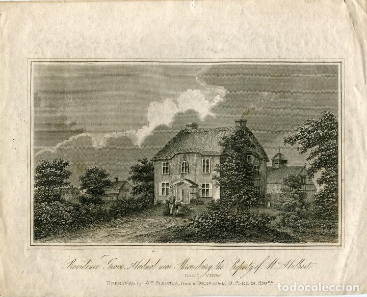 Arte: Providence Grove, Hadnall (Shrewsbury) - Grabado original de W. Simpson