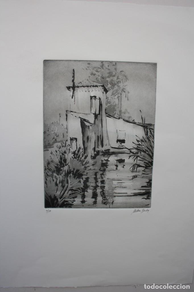 Art: Grabado aguafuerte de Medina Bard&oacute;n, firmado y numerado