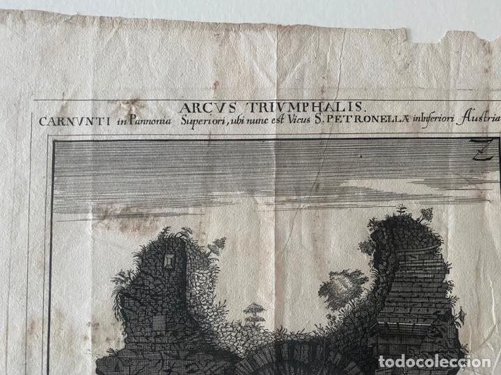 Arte: AGUAFUERTE ORIGINAL DE ULTZMAYR DE 1650 APROX. ARCUS TRIUMPHALIS - Foto 3
