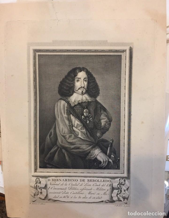 Art: GRABADO DE BERNARDINO DE REBOLLEDO, LEON XIMENO LO DIBUJO, BALLESTER LO GRABO