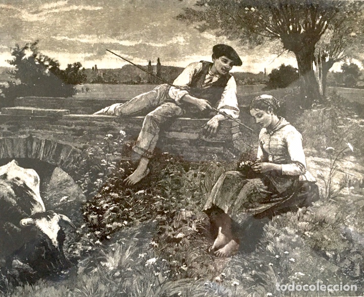 Arte: Grabado Primavera, La Lactaria espa&ntilde;ola - Foto 2