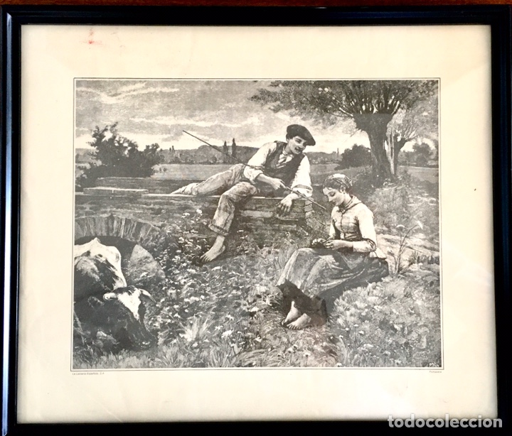 Arte: Grabado Primavera, La Lactaria espa&ntilde;ola - Foto 1