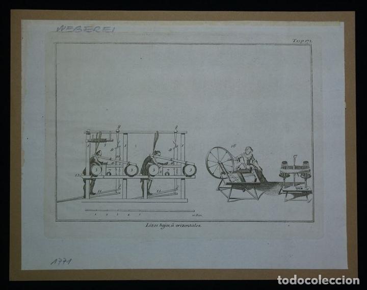 Arte: Industria textil barroca: Telares III, 1711. An&oacute;nimo - Foto 2