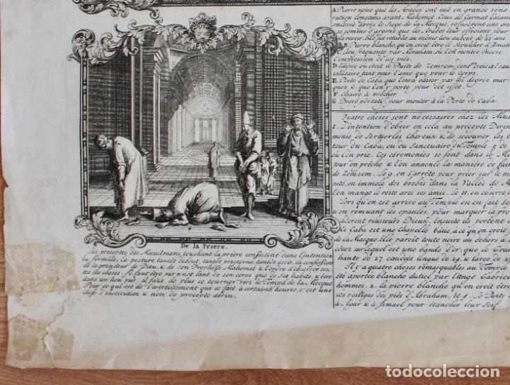 Arte: LE TEMPLE DE LA MECQUE AVEC UNE DESCRIPTION EXACTE DE TOUT CE QUON Y VOIT..-HENRI CHATELAIN-1720 - Foto 4