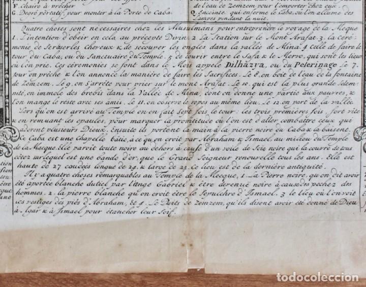 Arte: LE TEMPLE DE LA MECQUE AVEC UNE DESCRIPTION EXACTE DE TOUT CE QUON Y VOIT..-HENRI CHATELAIN-1720 - Foto 5
