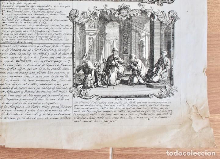 Arte: LE TEMPLE DE LA MECQUE AVEC UNE DESCRIPTION EXACTE DE TOUT CE QUON Y VOIT..-HENRI CHATELAIN-1720 - Foto 6