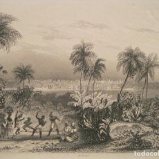 Arte: VISTA DE LA CIUDAD DE SAN SALVADOR DE BAHIA (BRASIL), CA. 1850. W. FRENCH