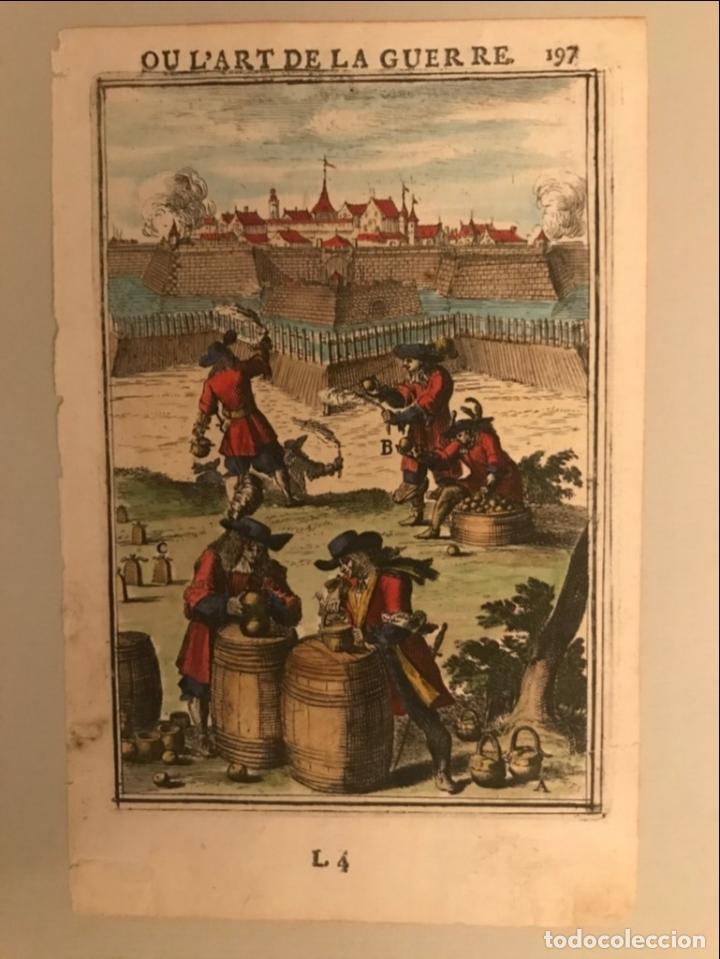Arte: Preparando artefactos con p&oacute;lvora, 1684. A. Manesson Mallet - Foto 3