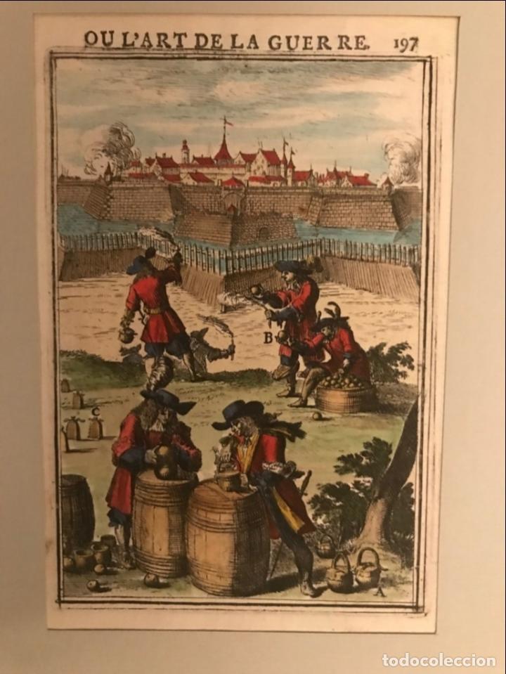 Arte: Preparando artefactos con p&oacute;lvora, 1684. A. Manesson Mallet - Foto 1