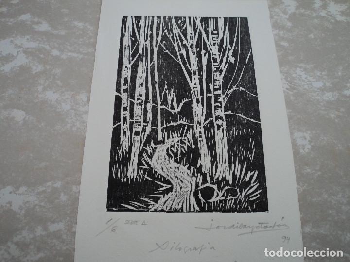 Arte: XILOGRAFIA DE JORDI BAIJET ACHON EL FINAL DEL BOSC - Foto 1