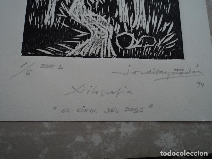 Arte: XILOGRAFIA DE JORDI BAIJET ACHON EL FINAL DEL BOSC - Foto 2