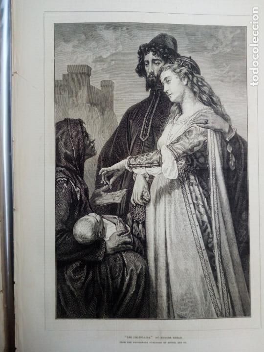 Arte: Les chatelains - Los castellanos - Grabado -1878 - Foto 1