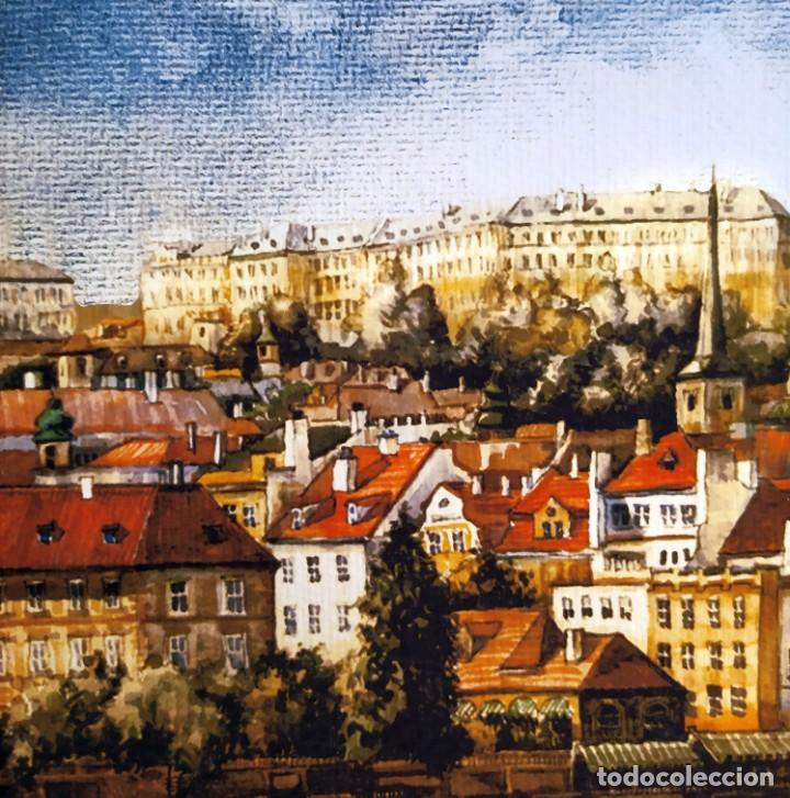 Art: PINTURA DETALLADA DE LA CIUDAD DE PRAGA DE DIA FIRMADO AUTOR
