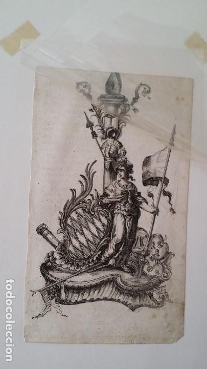Arte: Mascaron (Minerva), aguafuerte siglo XVII - Foto 5