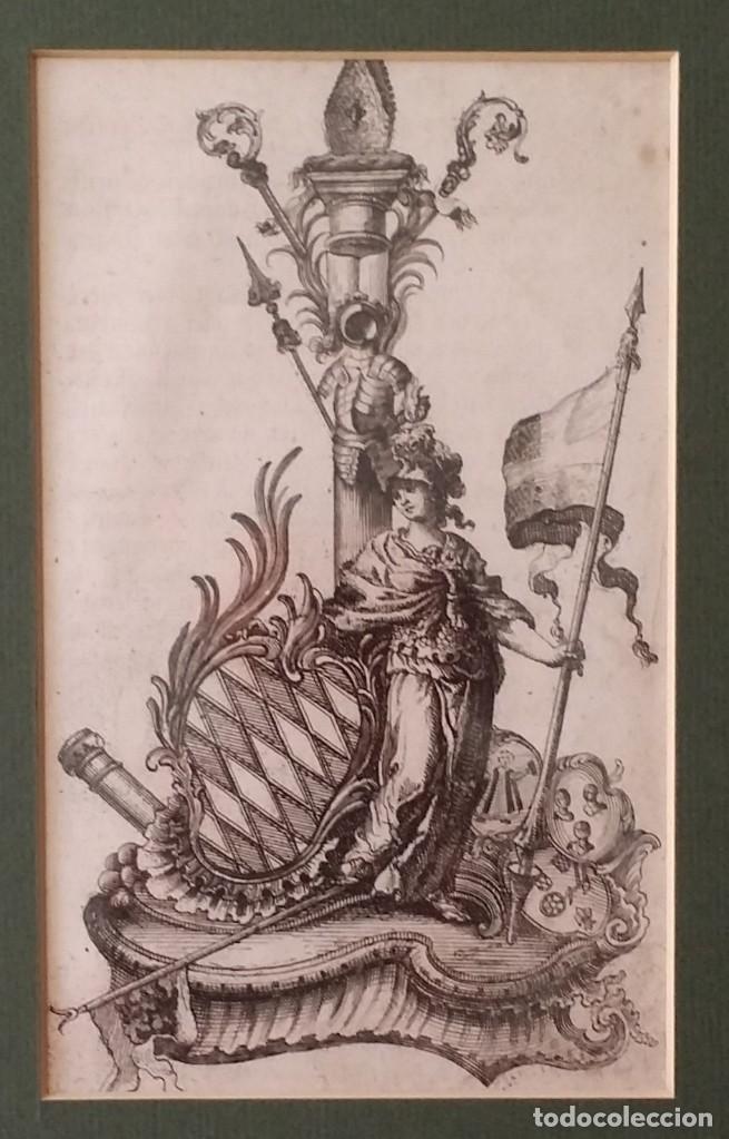 Arte: Mascaron (Minerva), aguafuerte siglo XVII - Foto 1